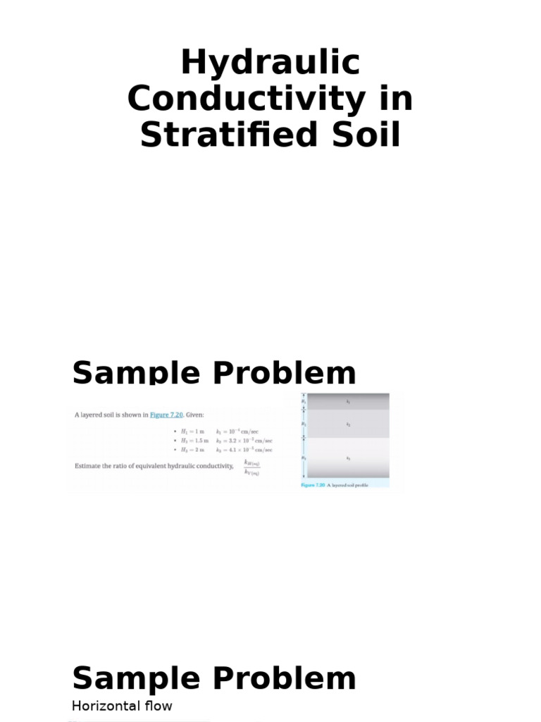 Hydraulic Conductivity in Stratified Soil | PDF | Teaching Methods ...