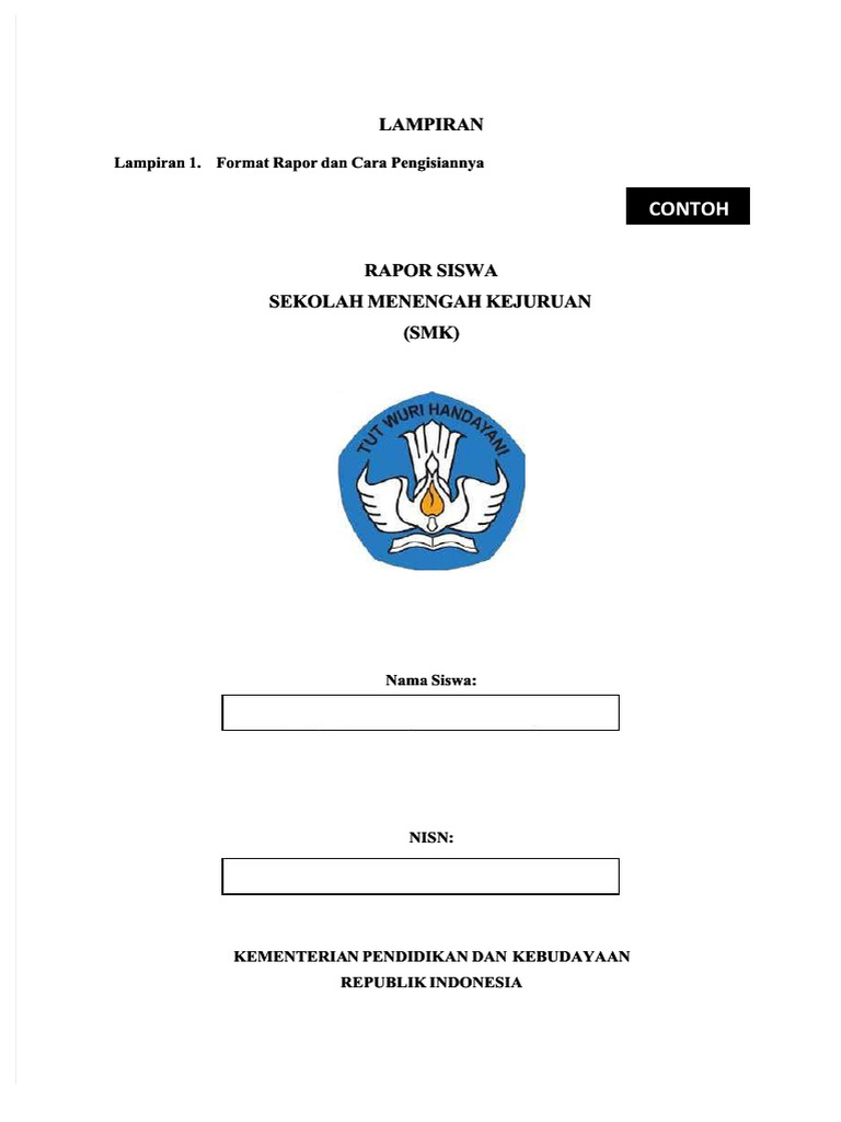 PDF Contoh Rapor SMK - Compress | PDF