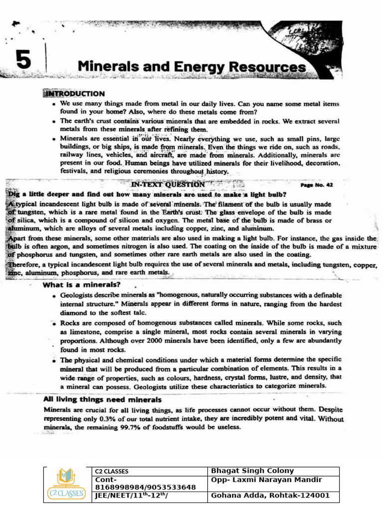 Minerals 10th | PDF