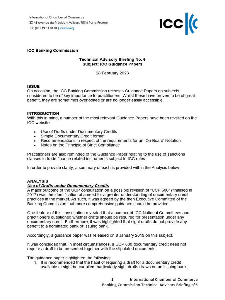 Ta Briefing No 6 Icc Guidance Papers Pdf Justice Crime Violence