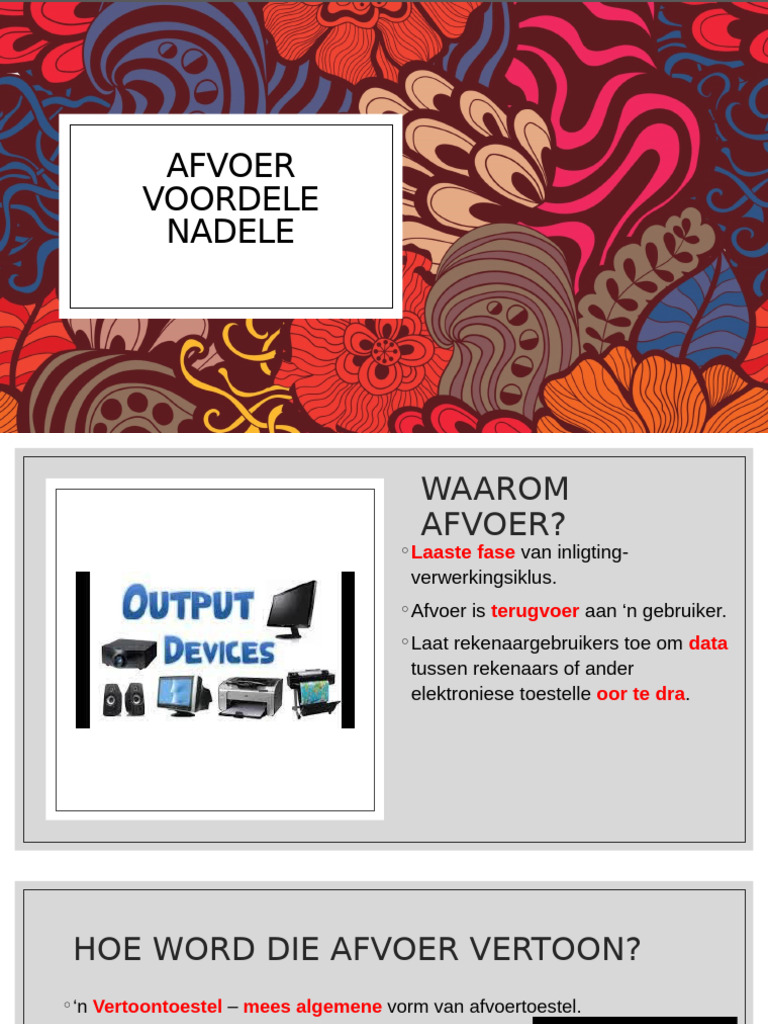 Afvoer - Voordele, Nadele Deel 1 | PDF