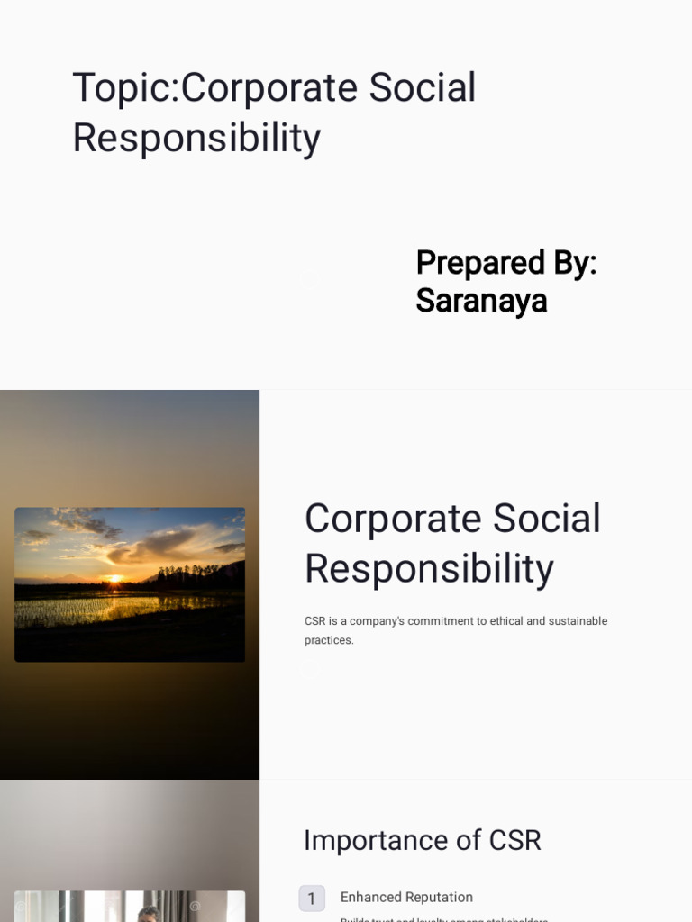 Corporate Social Responsibility Insights | PDF | Corporate Social ...