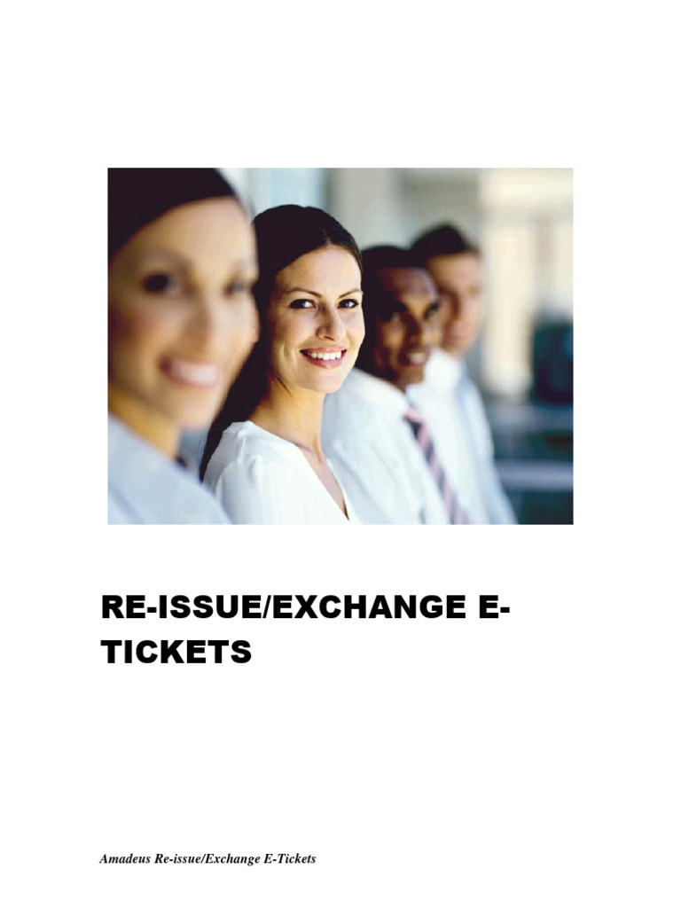 Amadeus E-Ticket Reissue Guide | PDF | Finance & Money Management