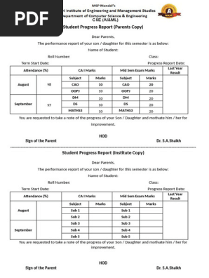Student Progress Repor1