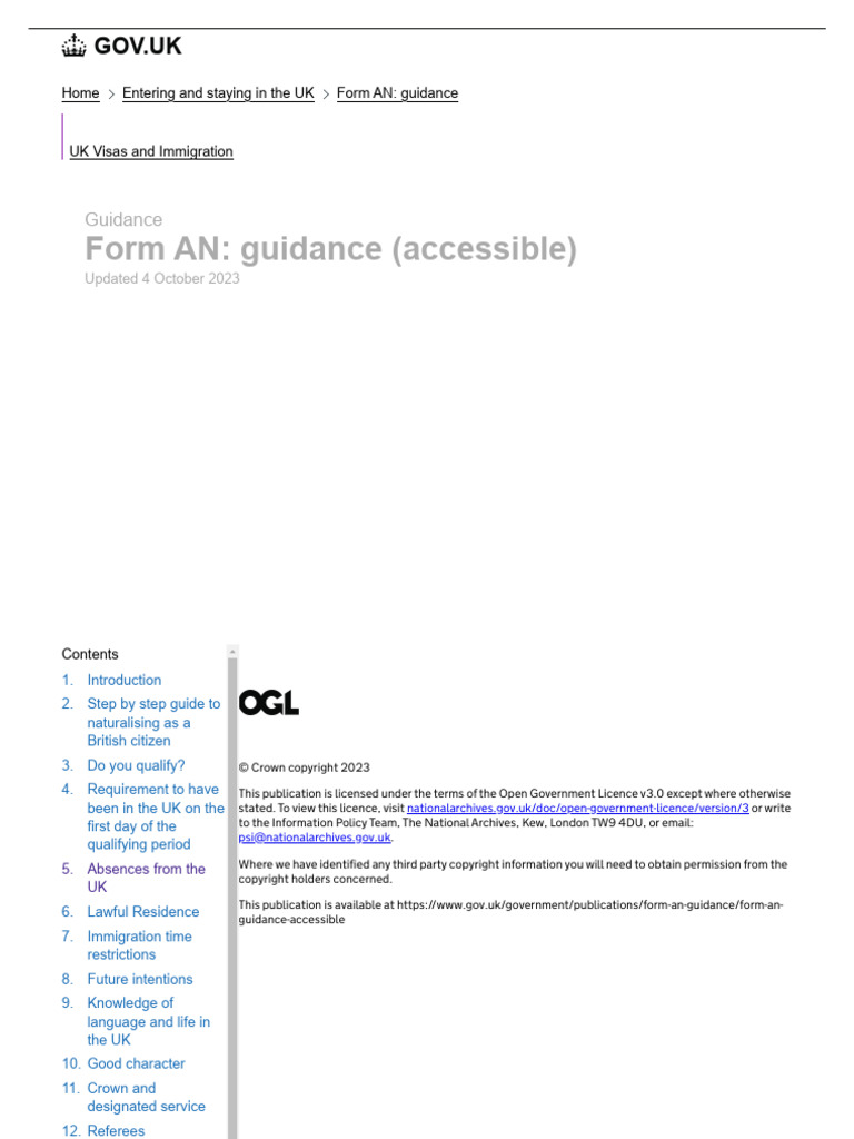 Form AN: British Citizenship Guidance | PDF | International Law ...