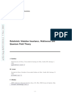 J. Gamboa, M. Loewe and F. Mendez- Relativistic Violation Invariance, Multiverses and Quantum Field Theory
