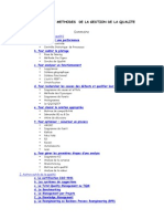 Les outils de la qualité