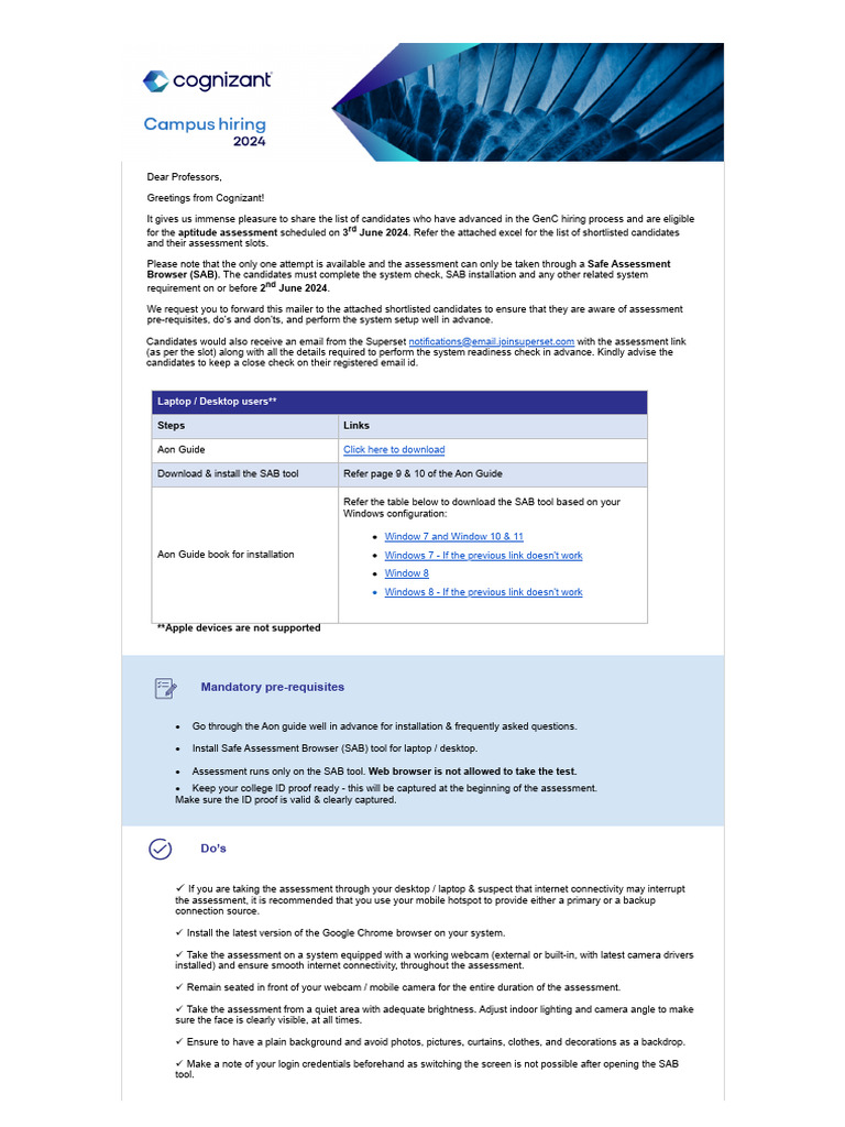 Cognizant GenC Aptitude Assessment Guide | PDF | Microsoft Windows ...