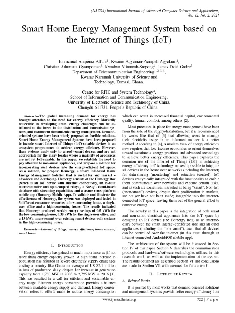 Paper 90-Smart Home Energy Management System | PDF | Internet Of Things ...