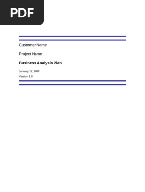 Business Analysis Plan-revised