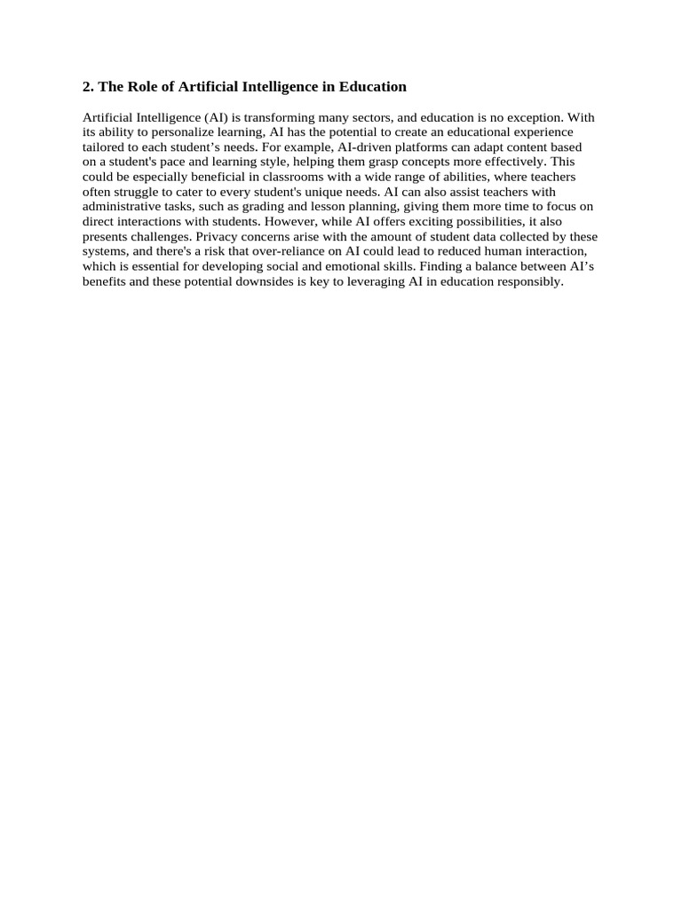 The Role of Artificial Intelligence | PDF | Computers