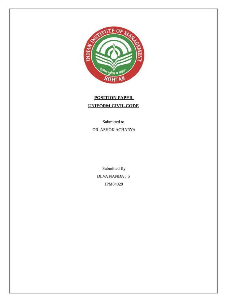 1 - Sec A - Ipm04029 - Deva Nanda J S | PDF | Political Science ...