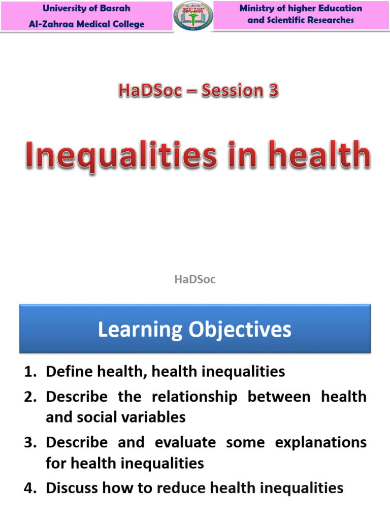 Understanding Health Inequalities | PDF | Health Equity | Social Inequality