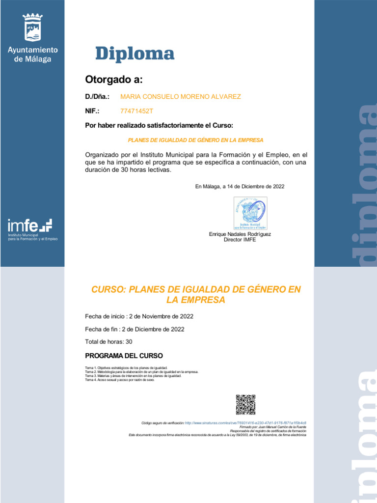 Planes de Igualdad de Genero en La Empresa | PDF