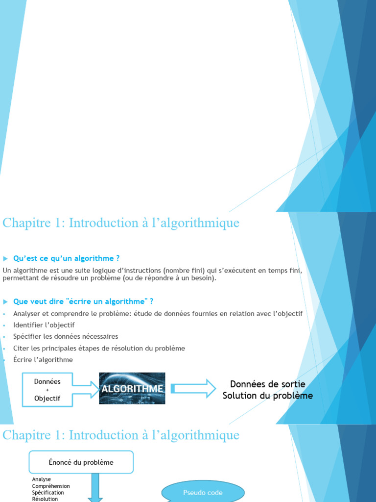 Introduction à l'algorithmique | PDF | Variable (informatique ...