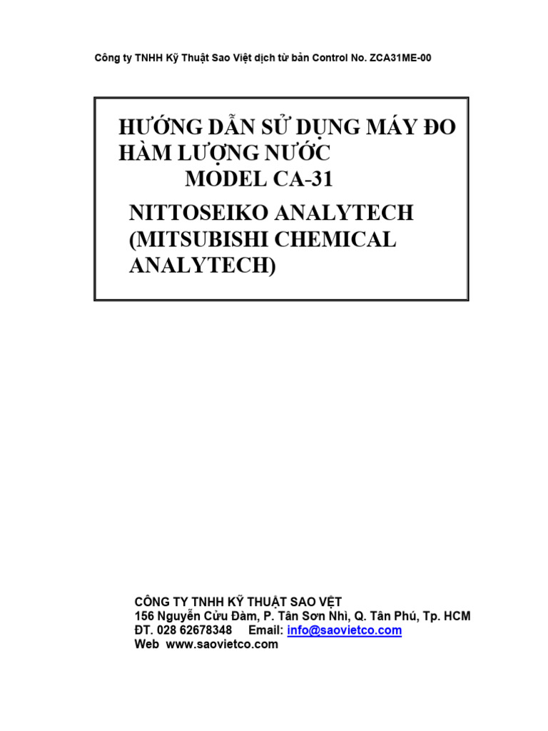 CA-31 HDSD Viet Nam | PDF