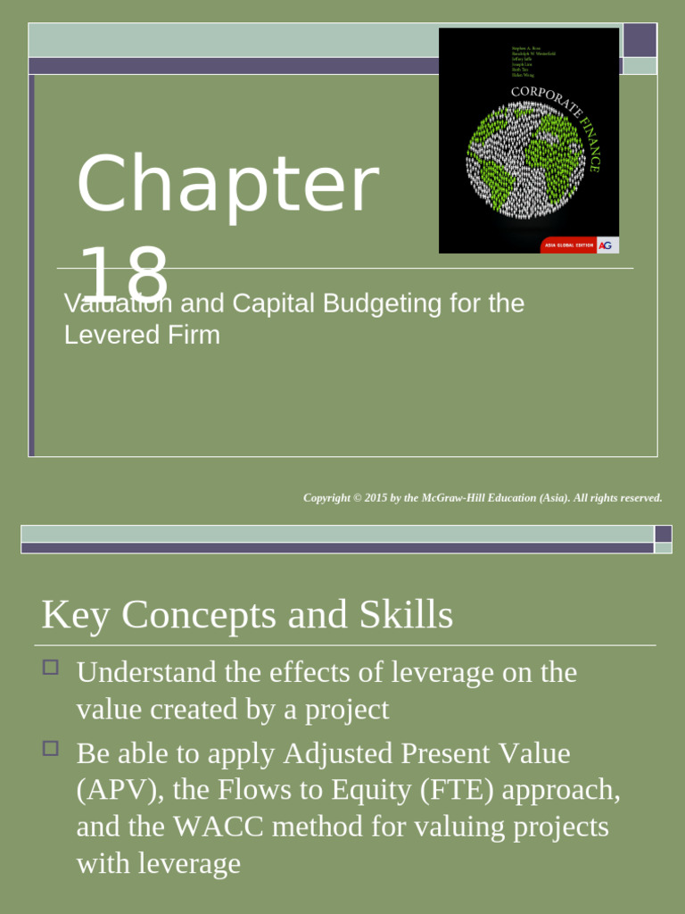 CF Chap018 | PDF | Net Present Value | Cost Of Capital