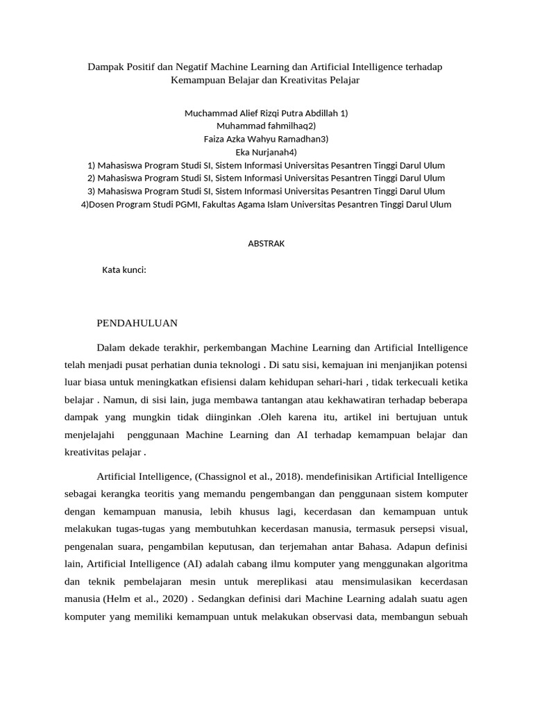  kelompok 3 dampak ml dan ai pada krativitas pelajar