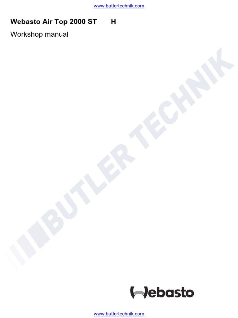 Webasto air top 2000 st heater workshop repair manual pdf