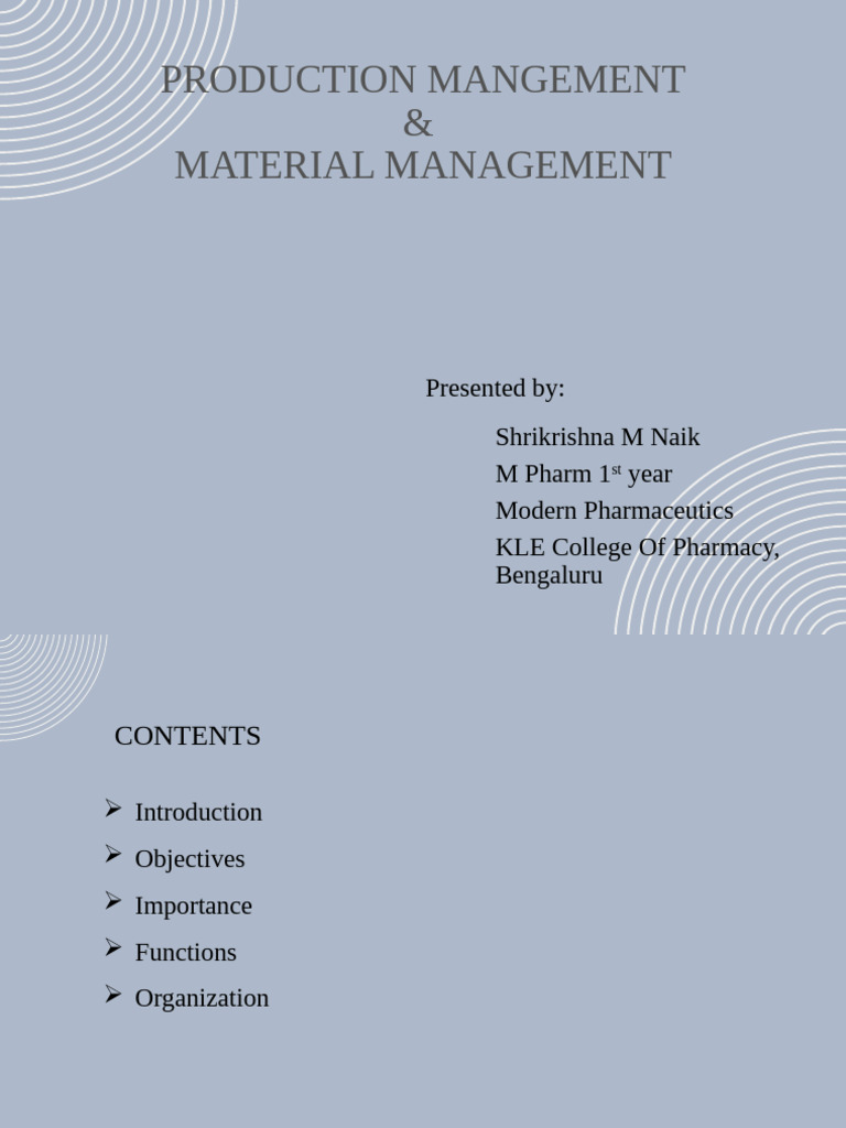 Production and Material Management Guide | PDF | Transport | Business
