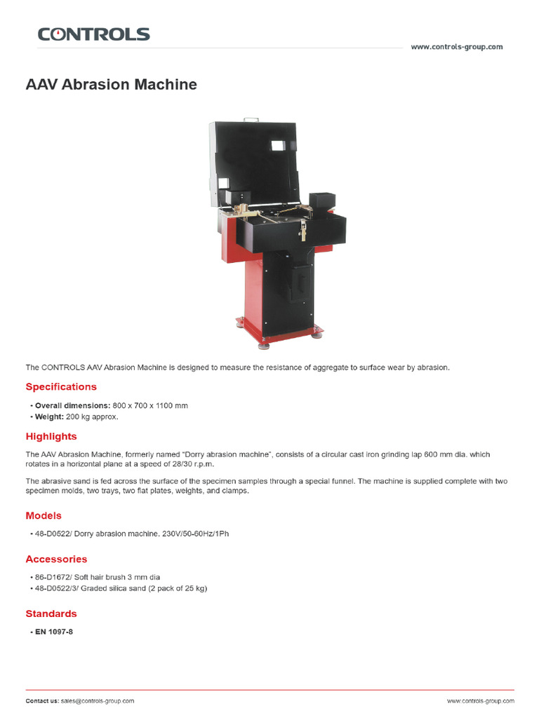 Aav Abrasion Machine | PDF