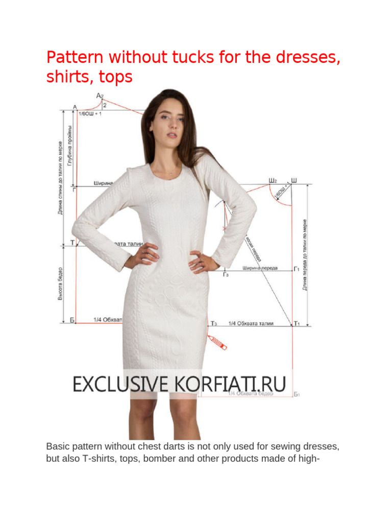 Dartless Dress and Top Pattern Guide | PDF | Length | Clothing