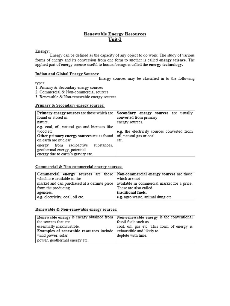 Renewable Energy Sources Overview | PDF | Energy Development | Solar Power