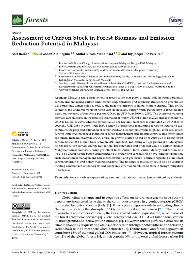TC Malay | PDF | Climate Change Mitigation | Carbon Sequestration