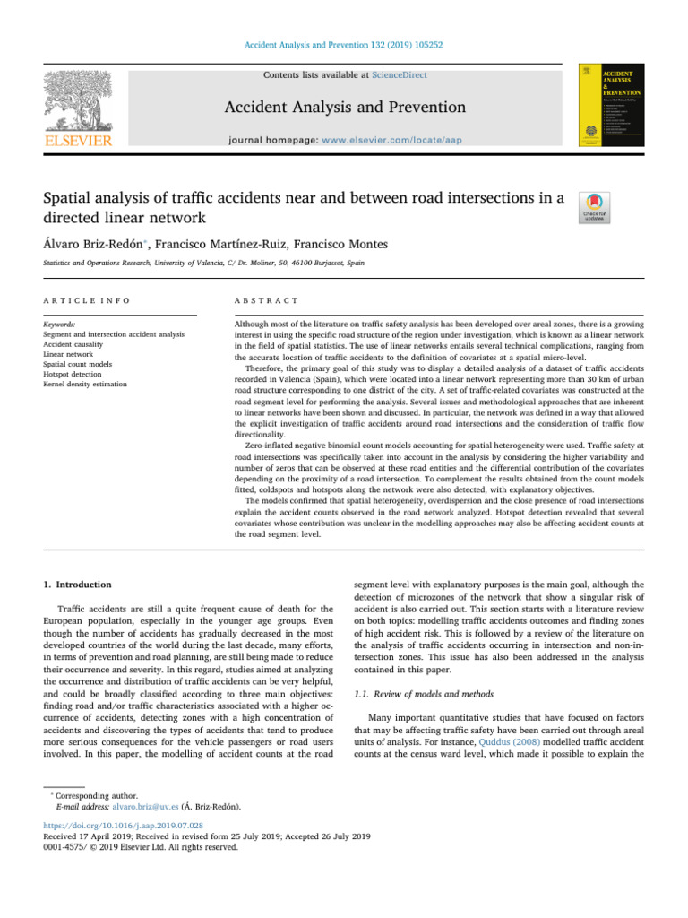 Accident Analysis and Prevention | PDF | Spatial Analysis | Dependent ...