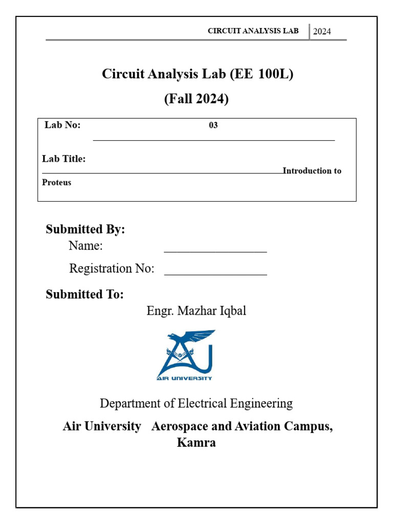 Lab 3 | PDF | Electrical Network | Electronic Circuits