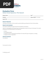 Writing A Speech With Purposeevaluation Resource | PDF | Speech | Gesture