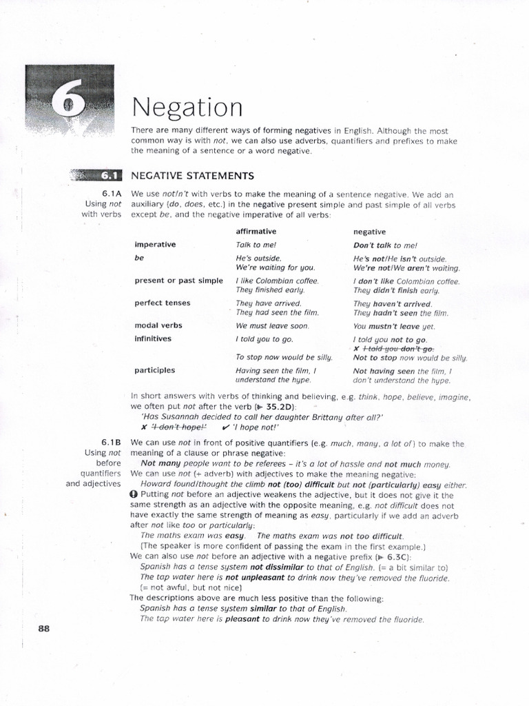 Negation | PDF