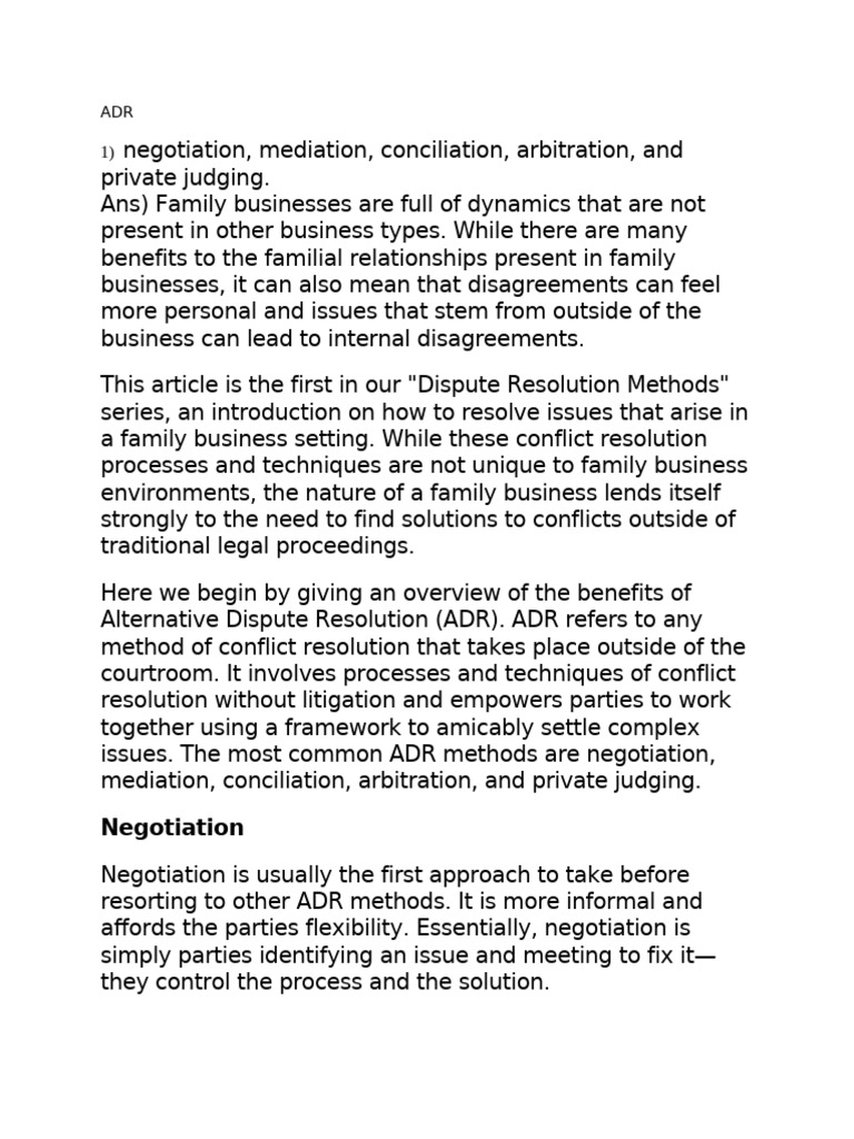 Negotiation | PDF | Alternative Dispute Resolution | Mediation