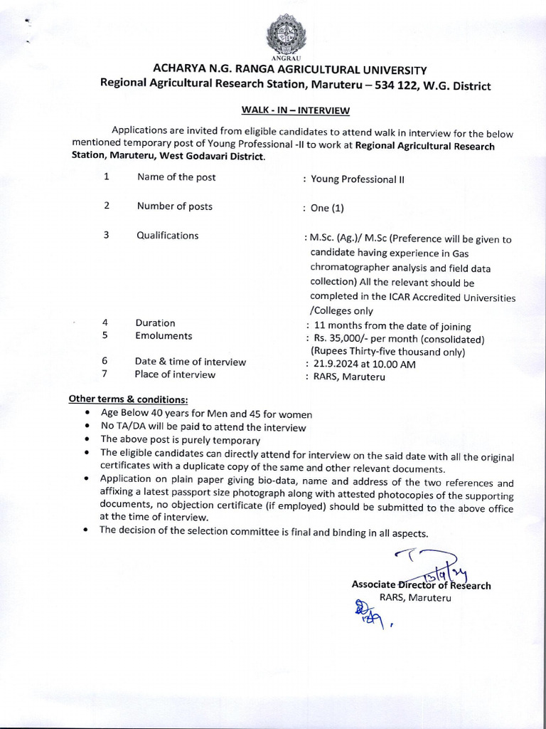 Young Professional II Walk in Interview-2 | PDF