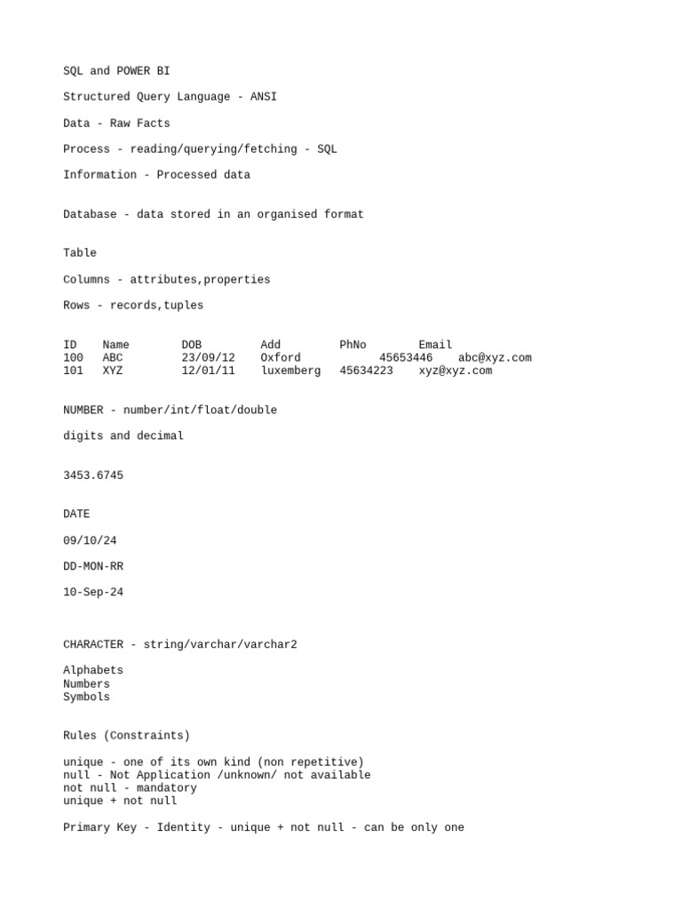 SQL - Day1 | PDF | Sql | Software Design