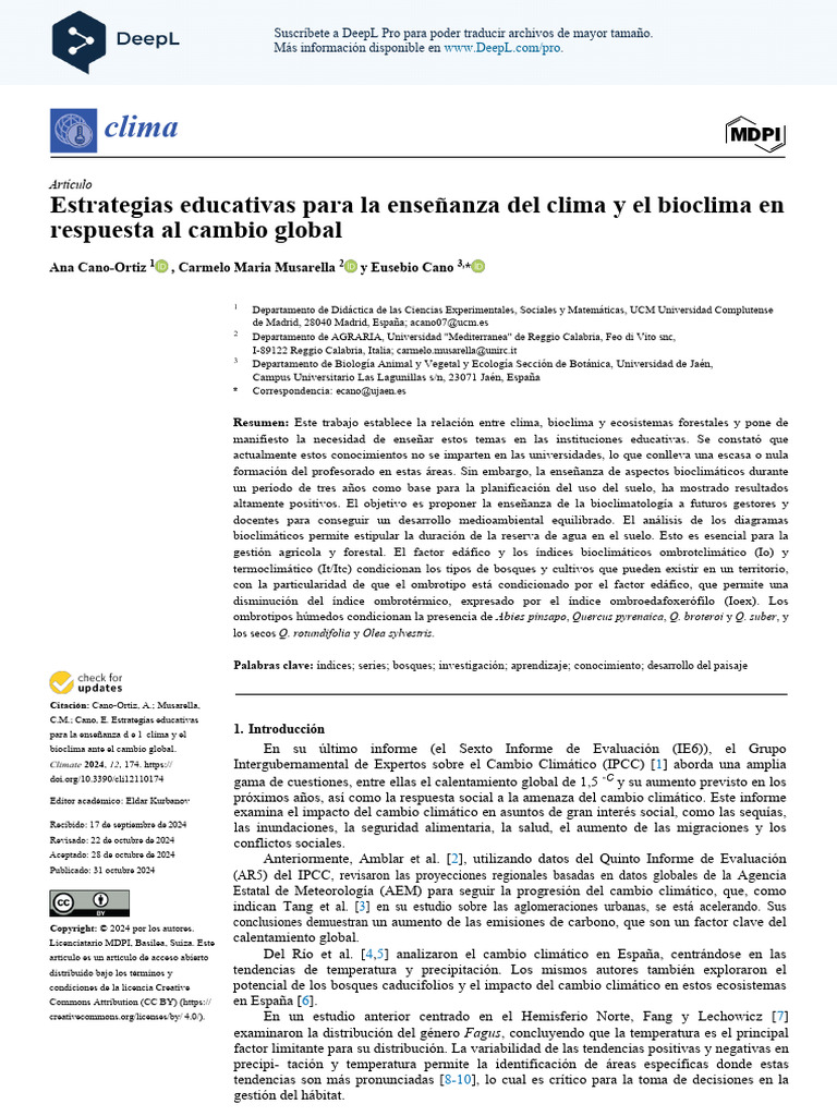 Climate-12-00174 Es | PDF | Evapotranspiración | Clima
