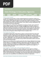 Section 1:: Data Strategy in Education Agencies