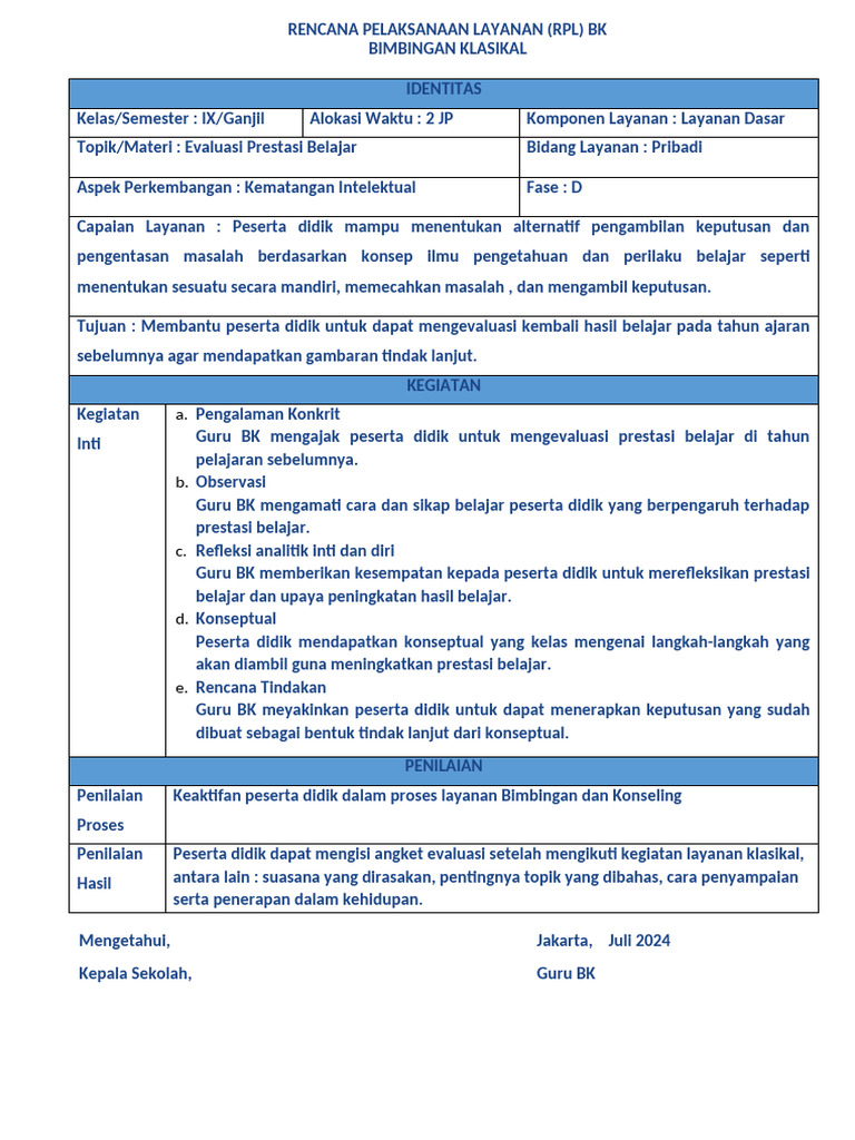 RPL BK SMP Kelas 9 Kurikulum Merdeka | PDF