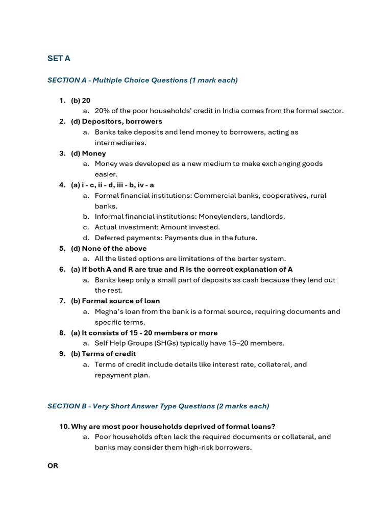 Financial Literacy: Loans and Credit Systems | PDF | Loans | Finance ...
