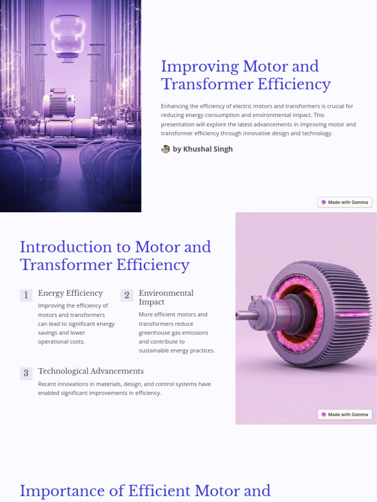 Improving motor and transformer efficiency pdf efficient energy use