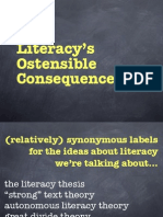 Literacy's Ostensible Consequences..