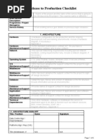 Download Release to Production Checklist by garygrung SN7882664 doc pdf