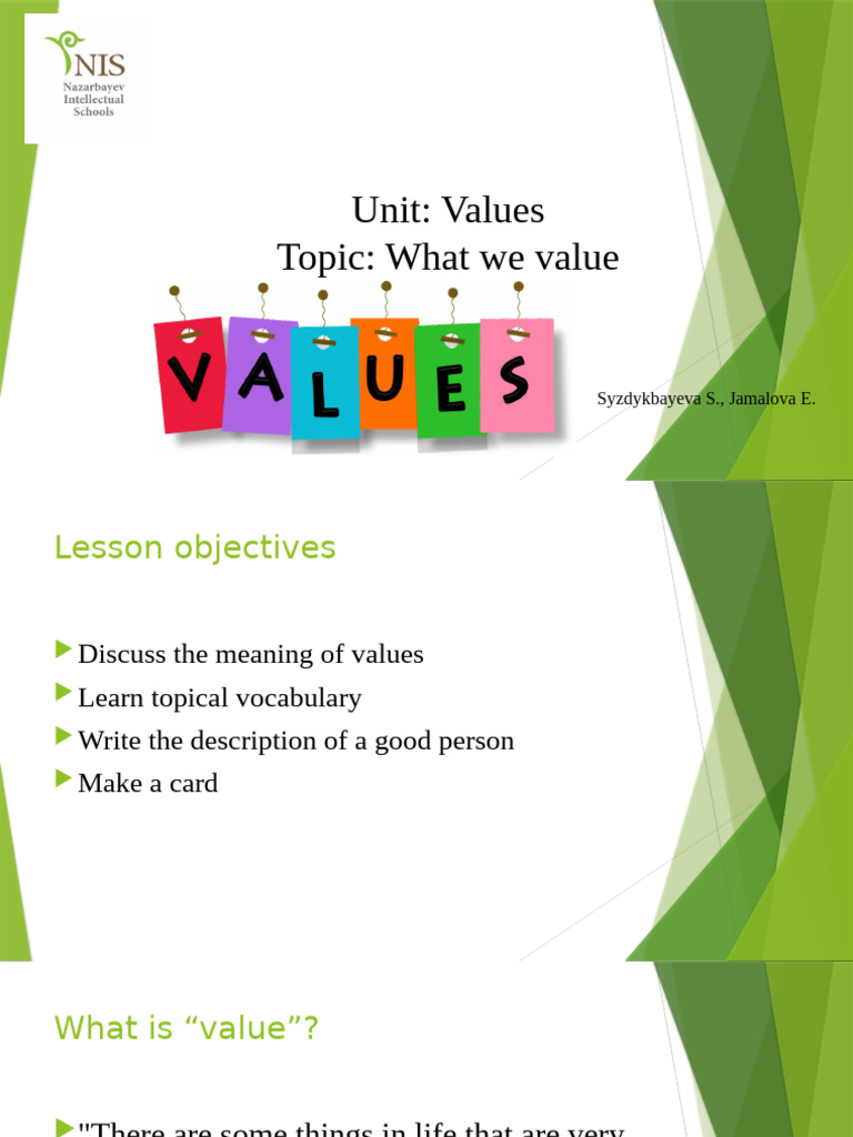 2 English Grade5 Values | PDF