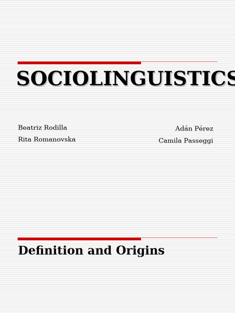 Group 6b Sociolinguistics Definitivo | PDF | Sociolinguistics | Lexicon
