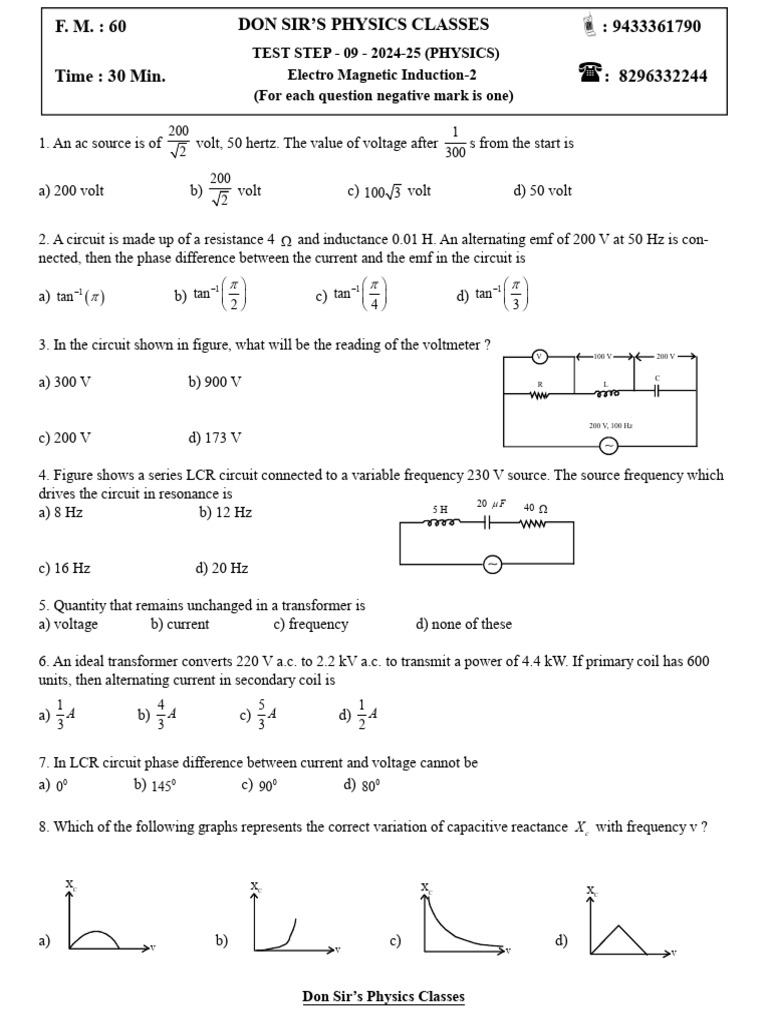 AC Circuit Analysis and Concepts | PDF | Inductor | Alternating Current