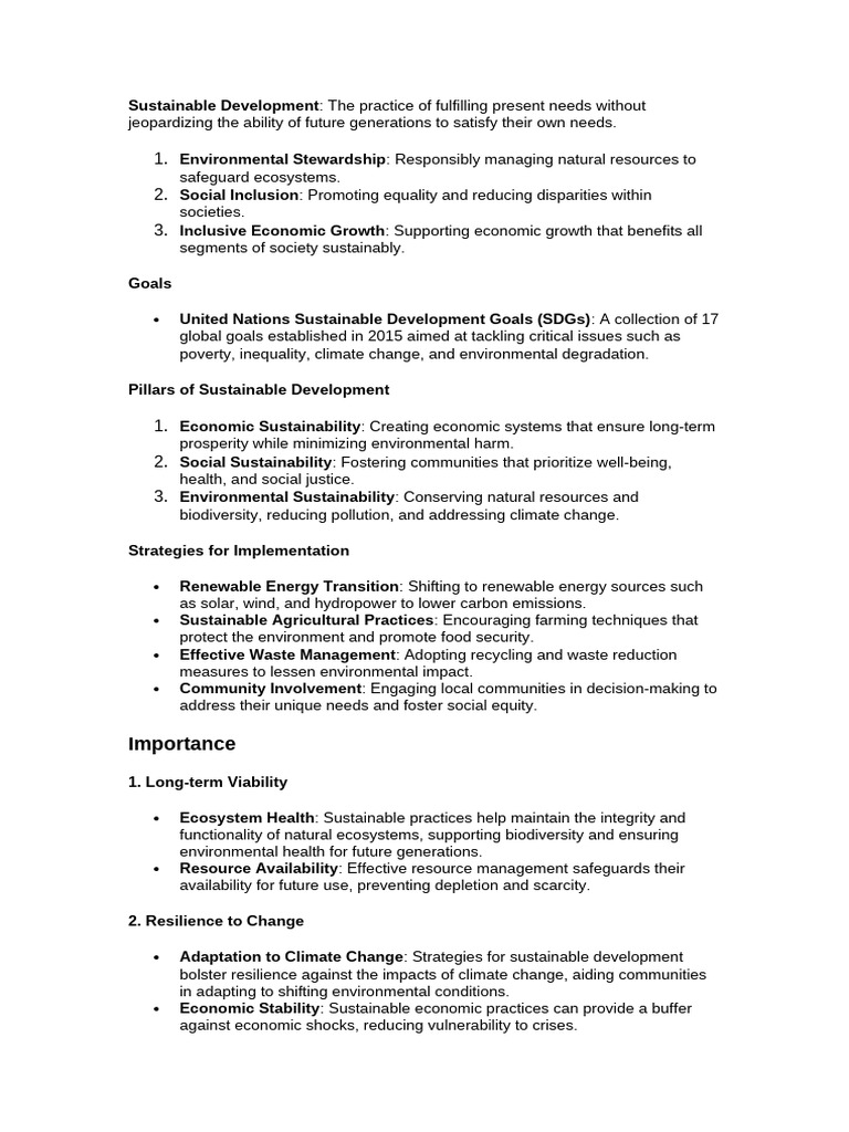 Sustainable Development | PDF | Sustainability | Sustainable Development