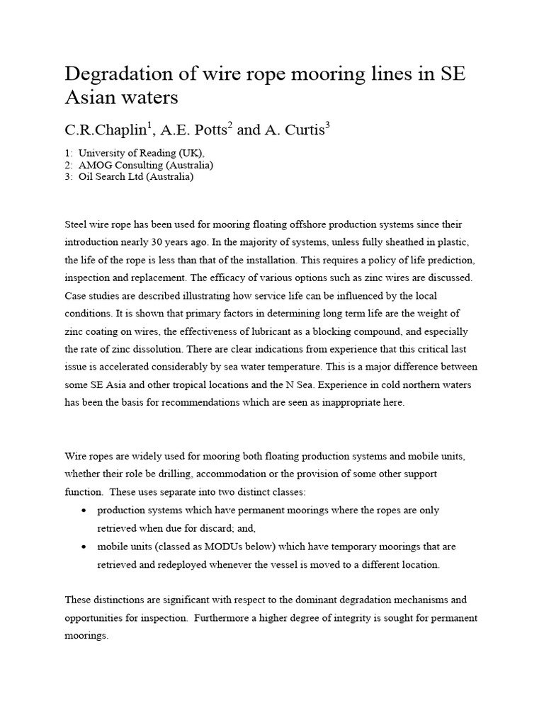 Degradation of Wire Rope | PDF | Rope | Corrosion