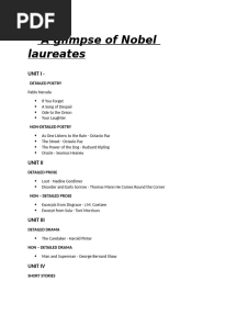A Glimpse of Nobel Laureates