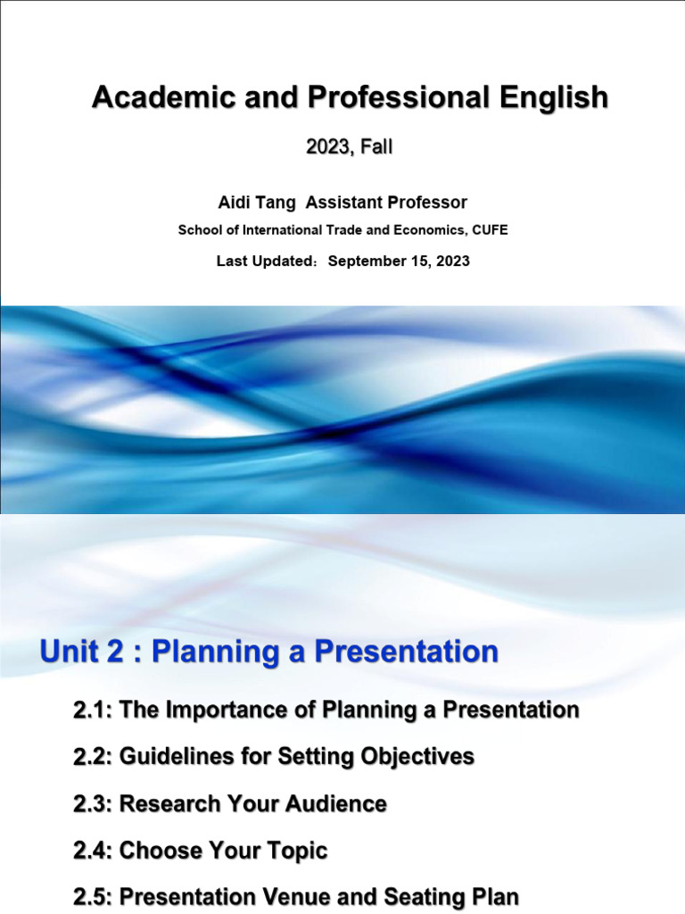 Chapter 2 - Planning A Presentation | PDF | Brainstorming | Knowledge