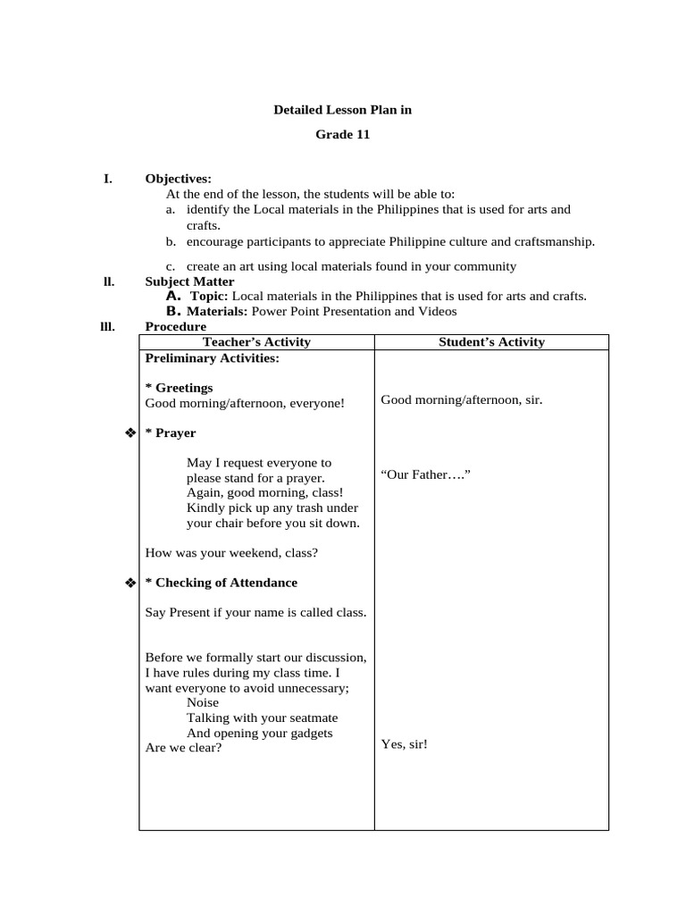 MAPEHLESSON-PLAN | PDF | String Instruments | Musical Instruments